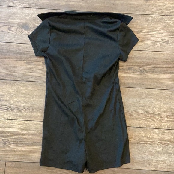 Black button down romper - Picture 4 of 4
